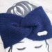 Navy Blue Tweed ear warmer