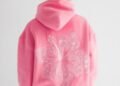 Pink Palm Puff hoodie