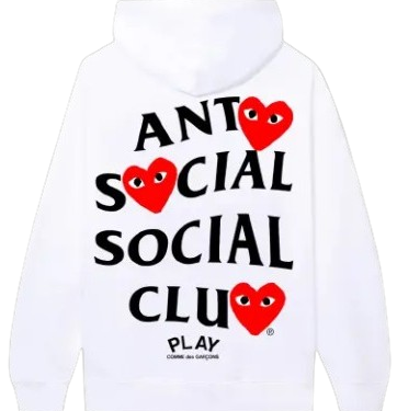 ASSC X COMME des GARCONS White Hoodie