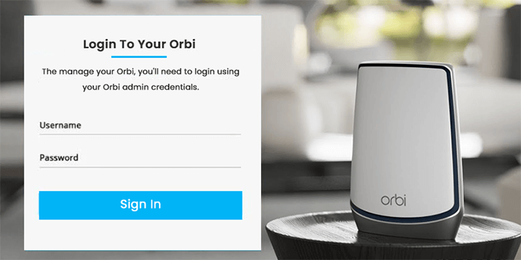Orbi Router Login Interface