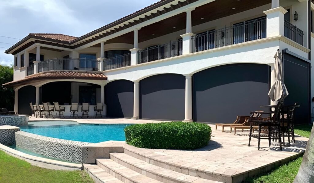 motorized pergola shade