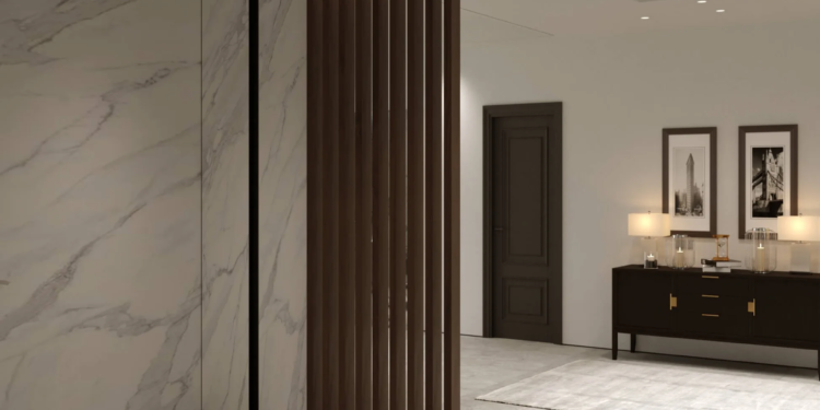 wood slat area divider