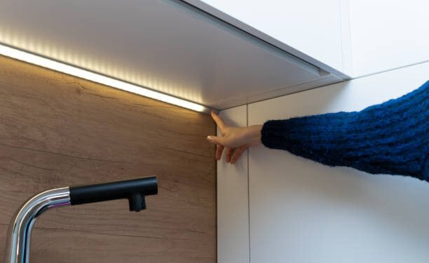 install under-cabinet lighting